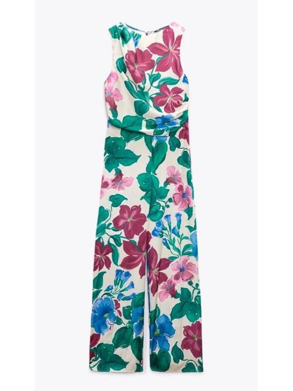 ZARA Women's Multicoloured Floral Print Long Jumpsuit Size S